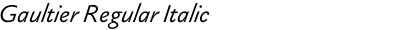 Gaultier Regular Italic